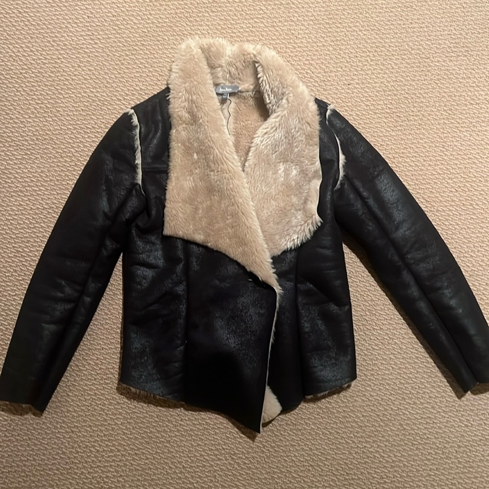 Neiman Marcus faux shearling jacket XS